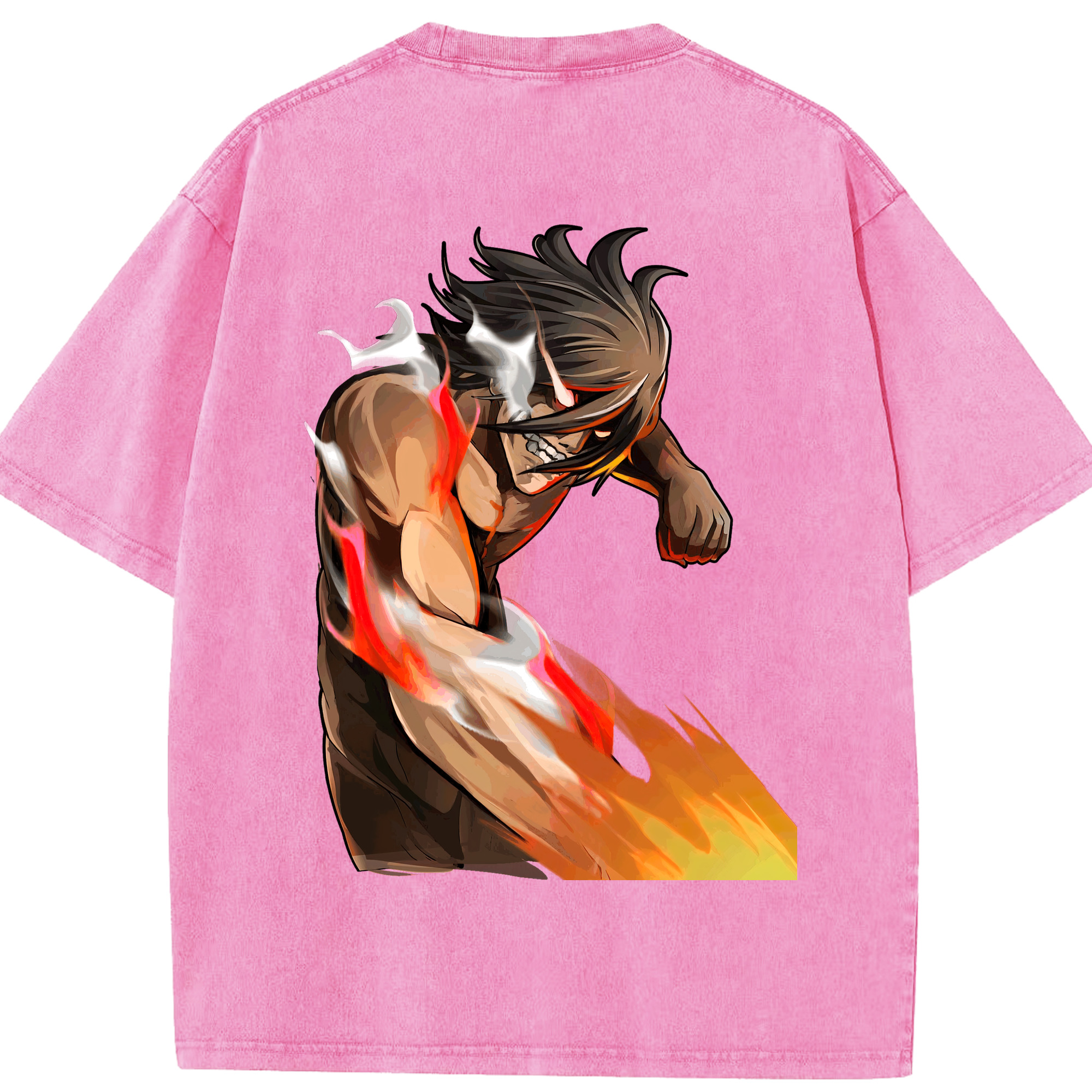 （画像用） 進撃の巨人 Attack on Titan 綿100% ヴィンテージ風 半袖Tシャツ（背面プリント）